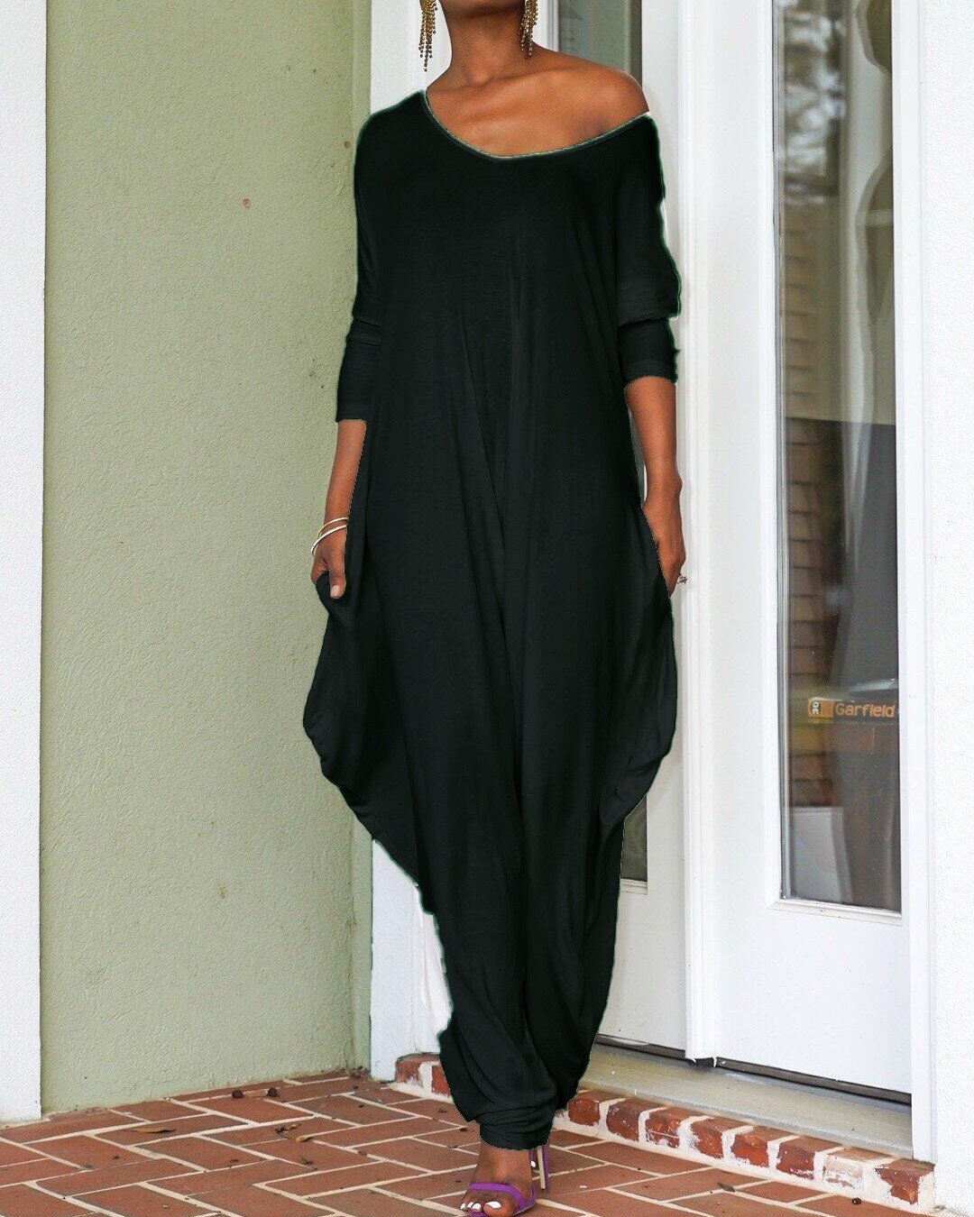 US 36.99 Oversized Women Loose Casual Trousers Jumpsuits Women Pants