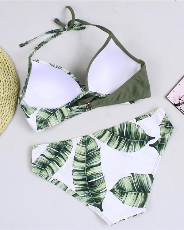 Print Patchwork Swimwear Women Bikini Set