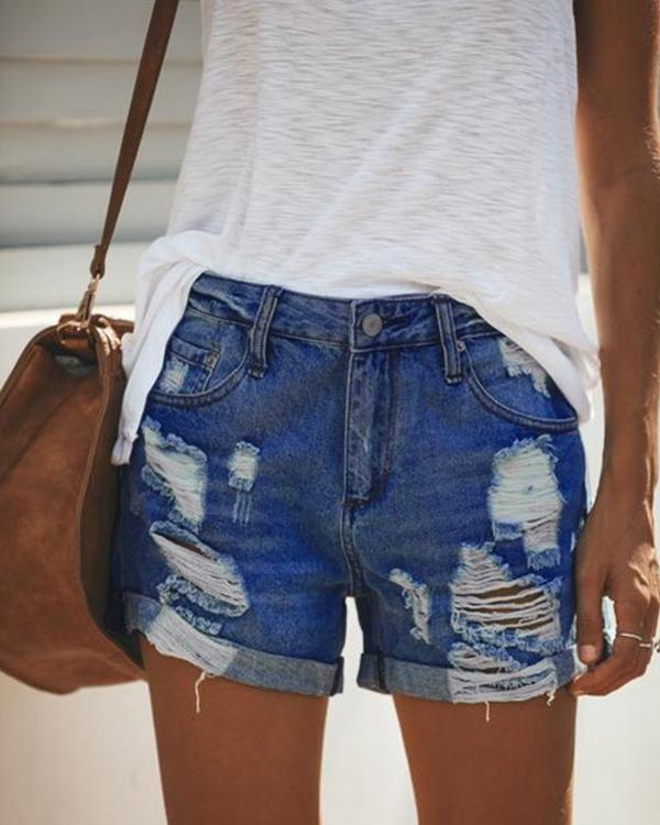 Women Casual Short Jeans