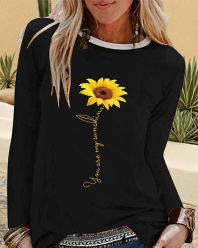 Long Sleeve Printed Floral Casual Shirts & Tops