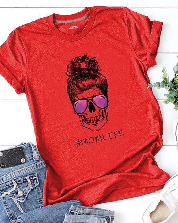 Mom Life Printed T-Shirt Tee