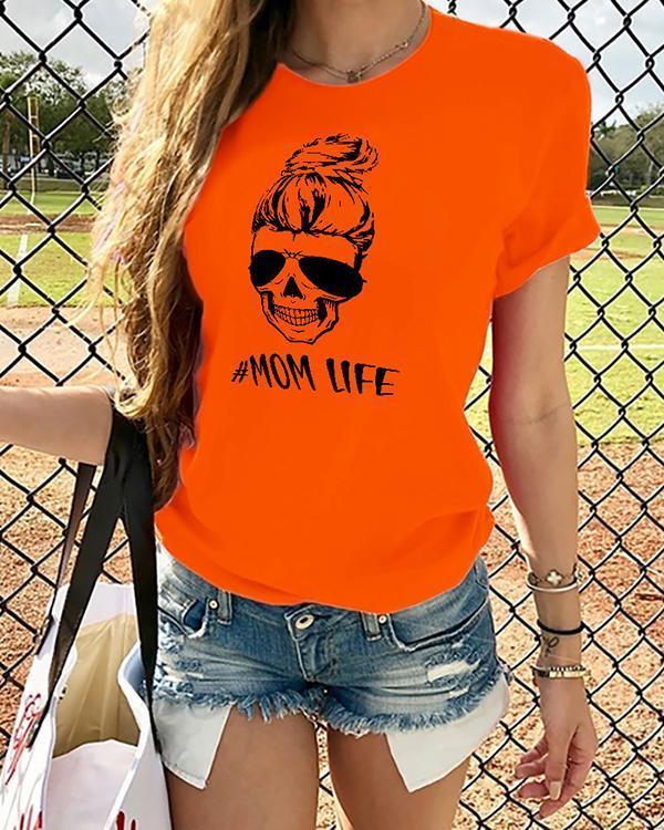 Mom Life Printed T-Shirt Tee