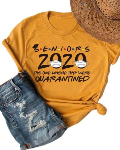 Seniors 2020 Women Casual Daily T shirt Tee