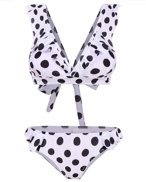 Ruffled Print Bikini swimsuit