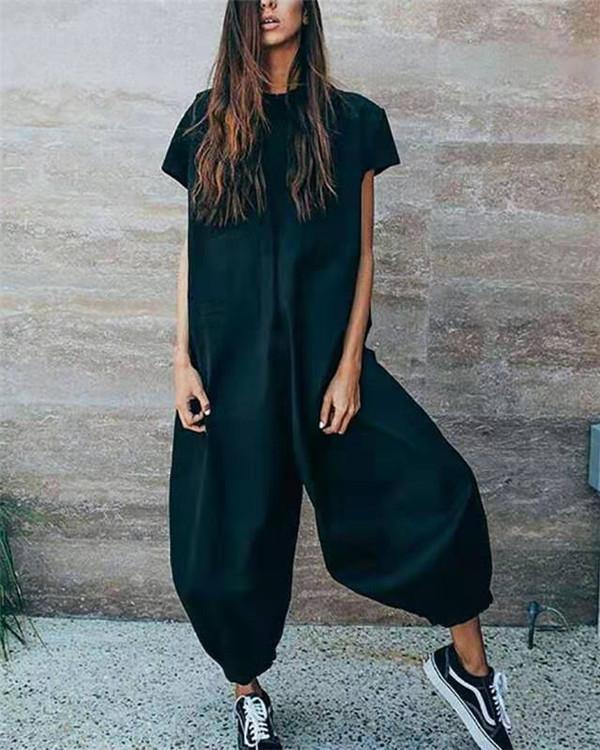 casual short sleeve jumpsuit