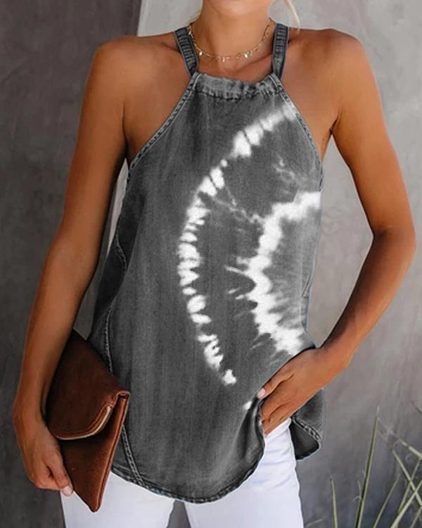 US$ 24.89 - Sexy Off-Shoulder Printed Sleeveless Vest - www.narachic.com