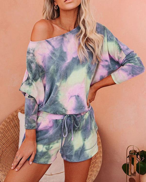 tie dye two piece set sweats