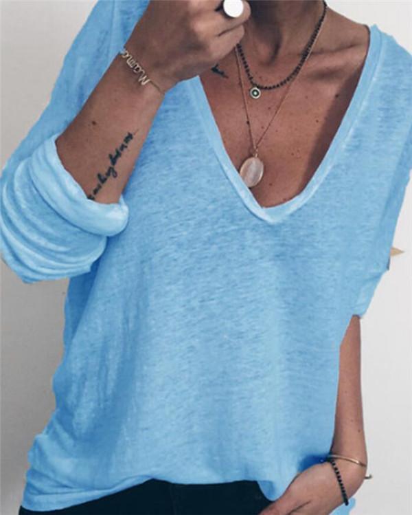 Long Sleeve Casual Holiday Summer Women Daily Tops