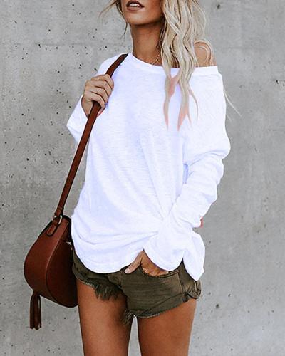 Women's Casual Solid Blouses Tops