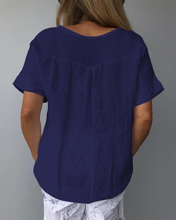 Women Printed V-Neckline Half Sleeve Casual T-shirts