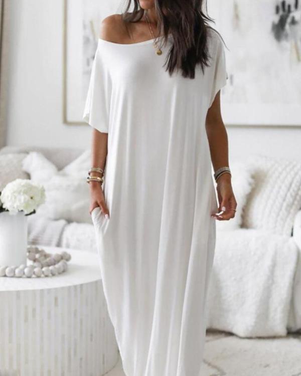 Loose Casual Large Size Cotton Dress