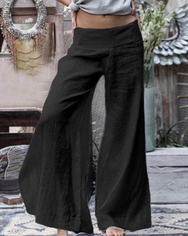 Solid Color Women's Loose Casual Pants
