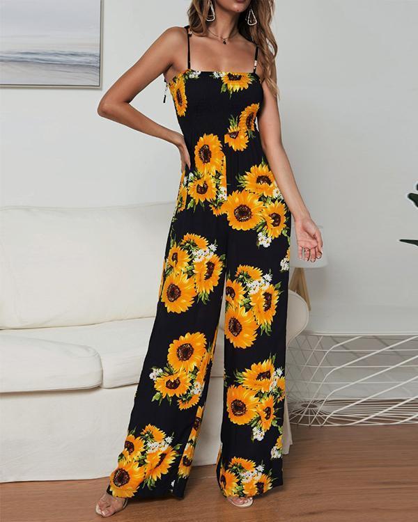 Sunflower Bohemian Long Casual Jumpsuit