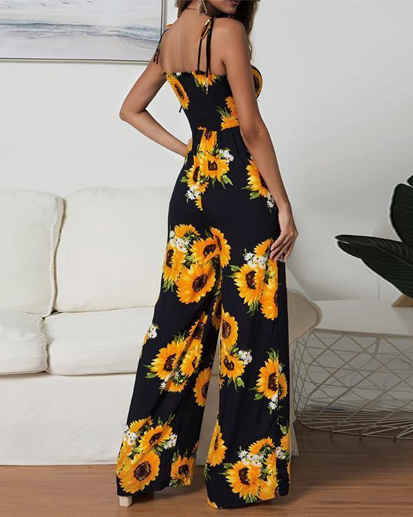 Sunflower Bohemian Long Casual Jumpsuit