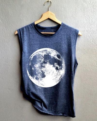 Summer Earth Printed Women Vest Shirt