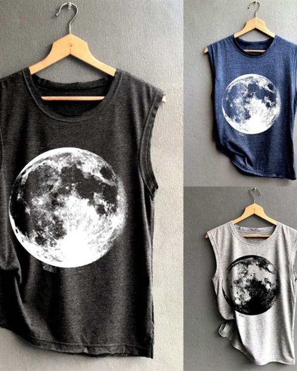 Summer Earth Printed Women Vest Shirt