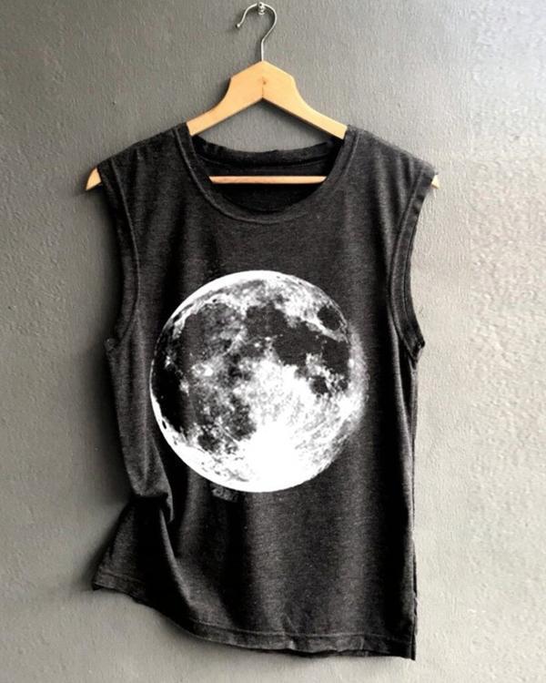 Summer Earth Printed Women Vest Shirt