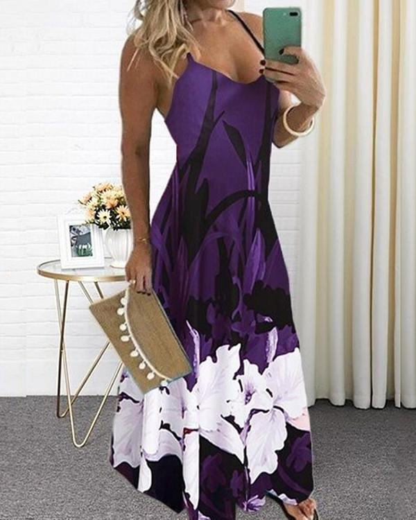 Women's Plus Size Sundress Maxi Printed Dress