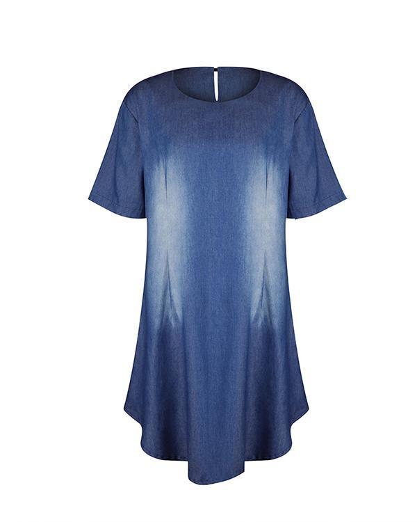 Women's Denim Dress Knee Length Dress