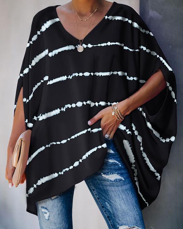 Women Print Half Sleeve Loose Blouses