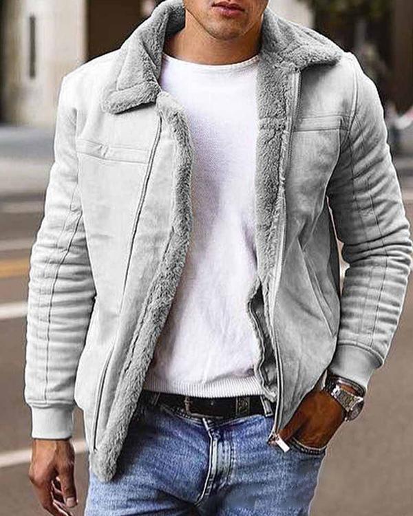 Patchwork Lapel Casual Loose Jacket