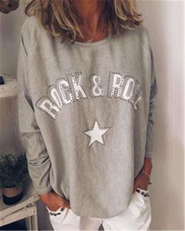 Fall New Long Sleeve Fashion Holiday Casual Lady Daily Shift Tops