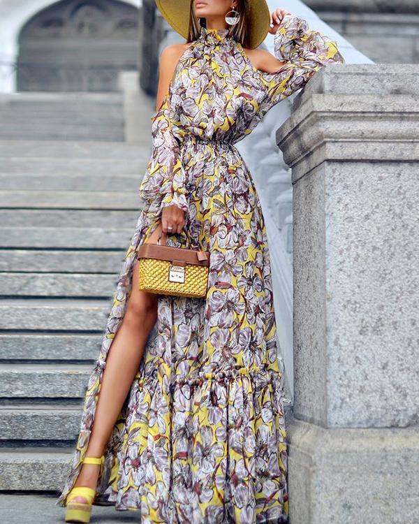 US$ 38.99 - Summer Off Shoulder Floral Elegant Boho Maxi Dress - www ...