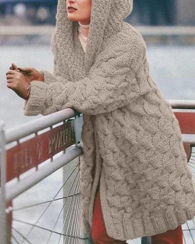 Long-Sleeved Warm Knitted Sweater