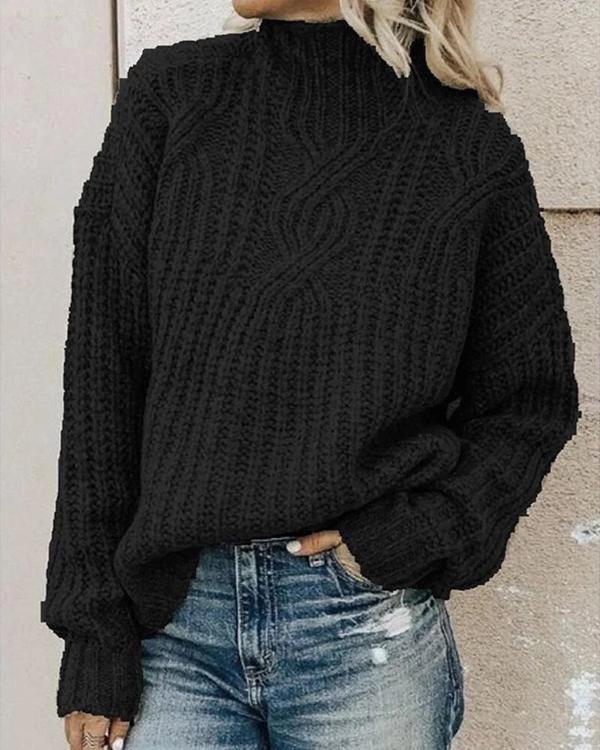 US$ 39.99 - Casual Plus Size Turtleneck Sweater Pullover - www.narachic.com