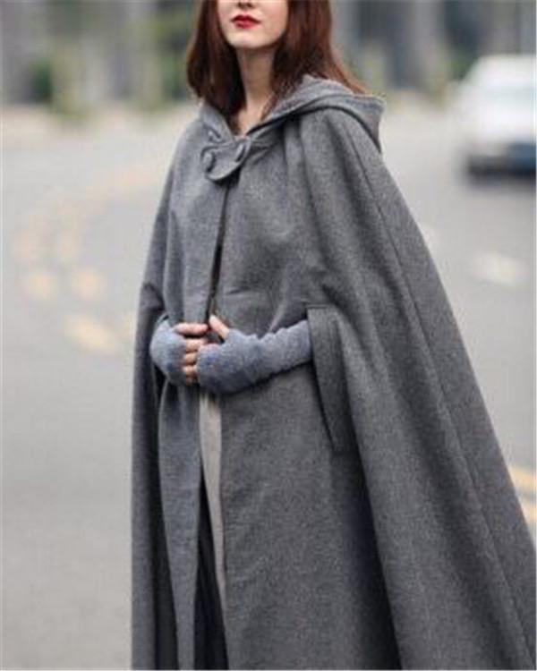 King-Size Halloween Long Solid Cloak Magician For Women