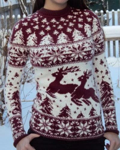Christmas Print Sweater