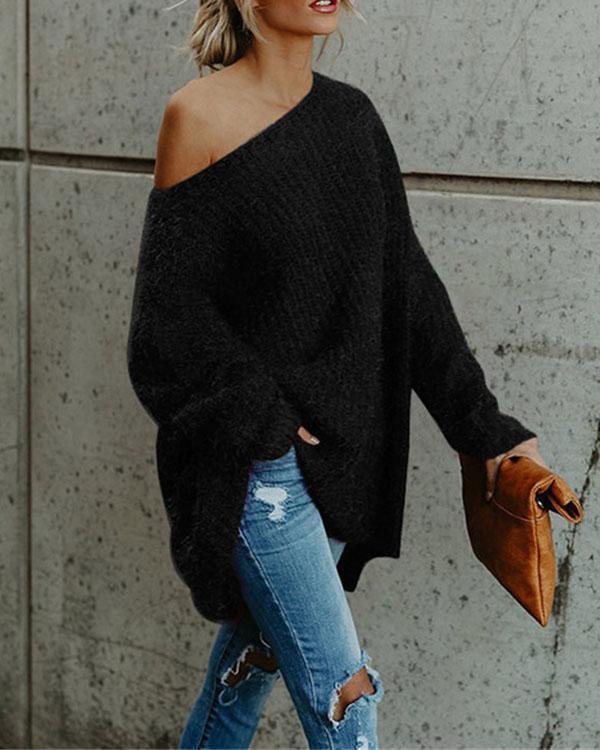 Women Tops Sweaters Knitted Pullovers