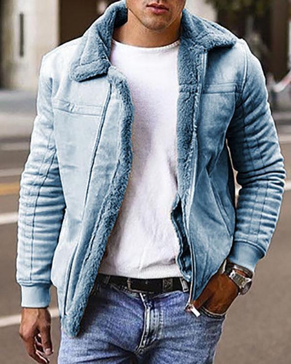 Patchwork Lapel Casual Loose Jacket