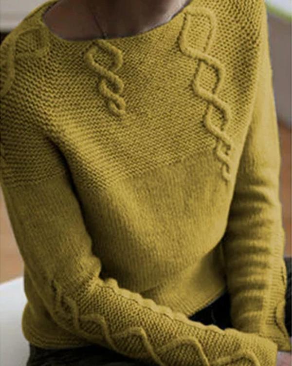 Women Long Sleeves Solid Sweaters