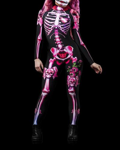 Halloween Children Costume Full body Skull Skeleton Jumpsuit