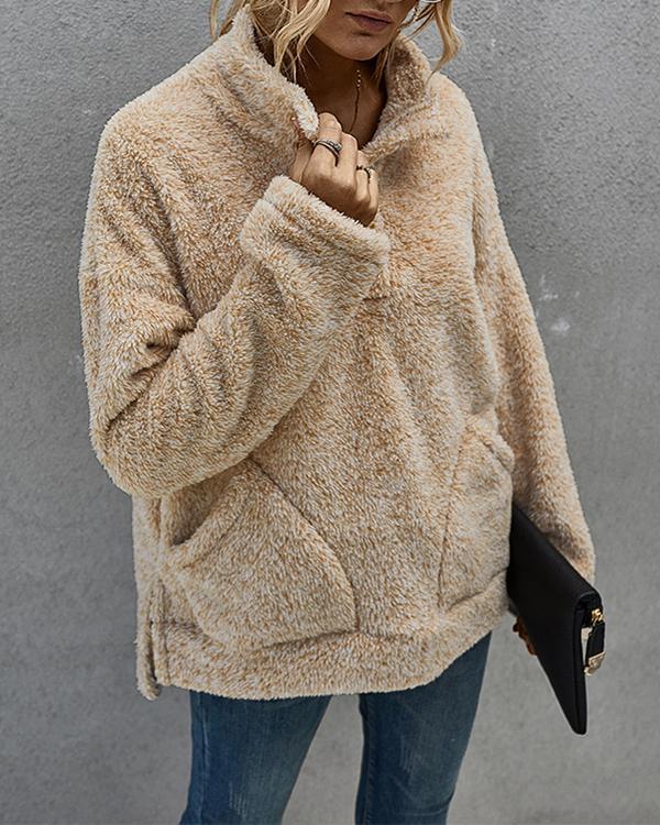 Women Autumn Winter Warm Fashion Fleece Sweatshirts