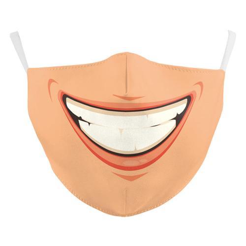 Face Emoji Print Breathable Mouth Mask