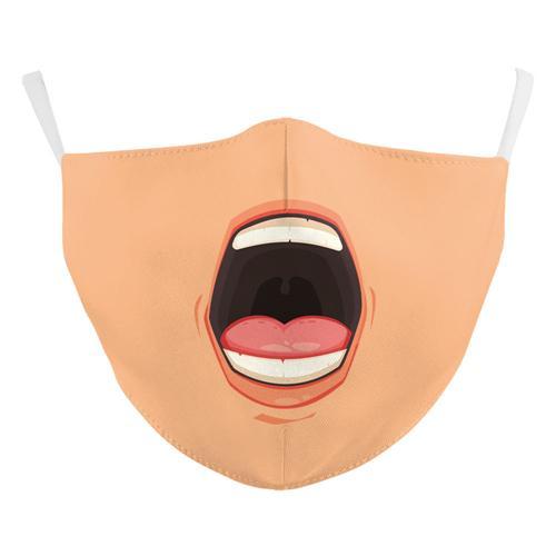 Face Emoji Print Breathable Mouth Mask