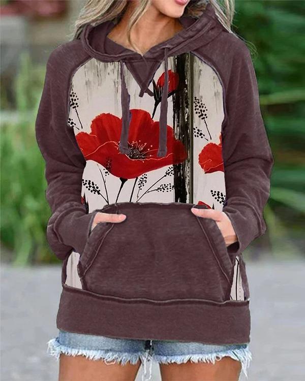 Cotton-Blend Casual Printed Sweatshirt