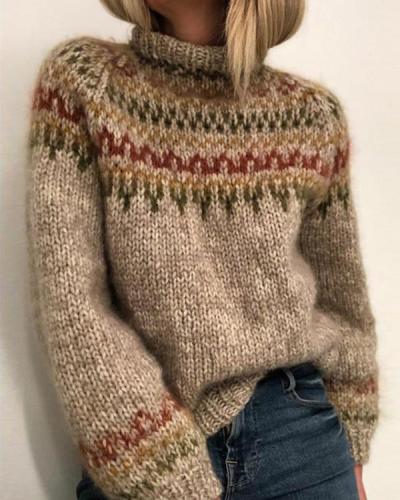 Women Daily Vintage Sweater