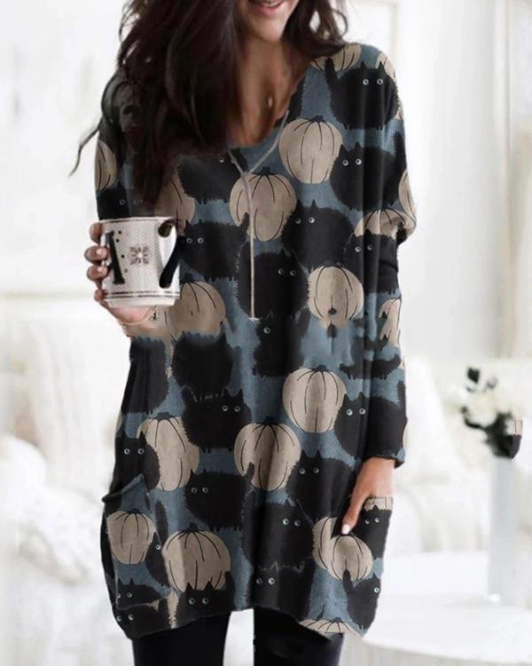 Women Print Long Sleeve Blouses