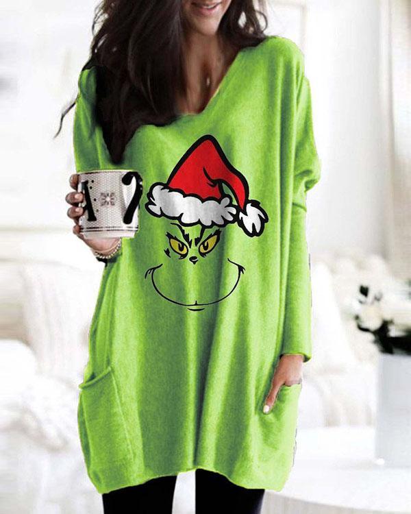 How The Grinch Stole Christmas Print Long Sleeves Shirts