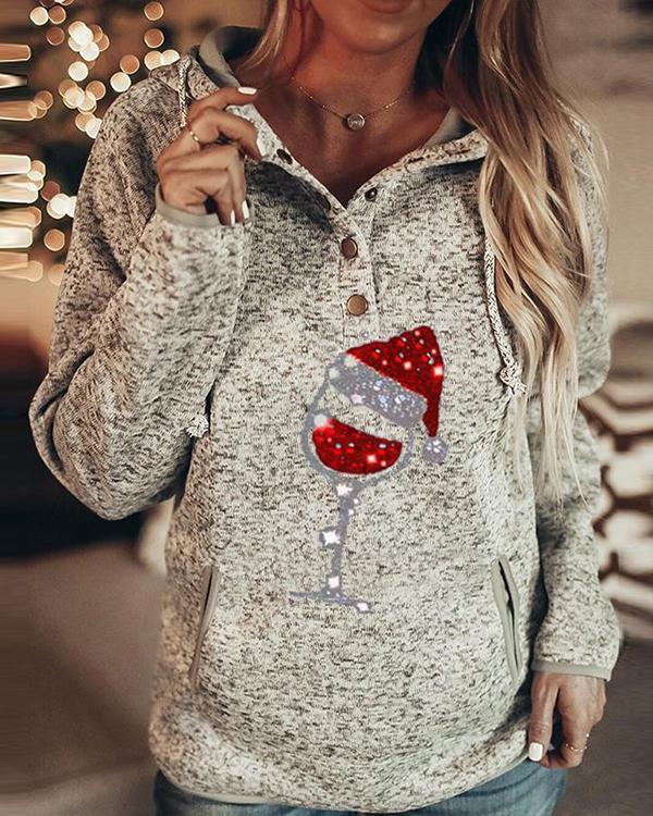 Women Fashion Print Long Sleeves Christmas Sweatshirt(6 Patterns)