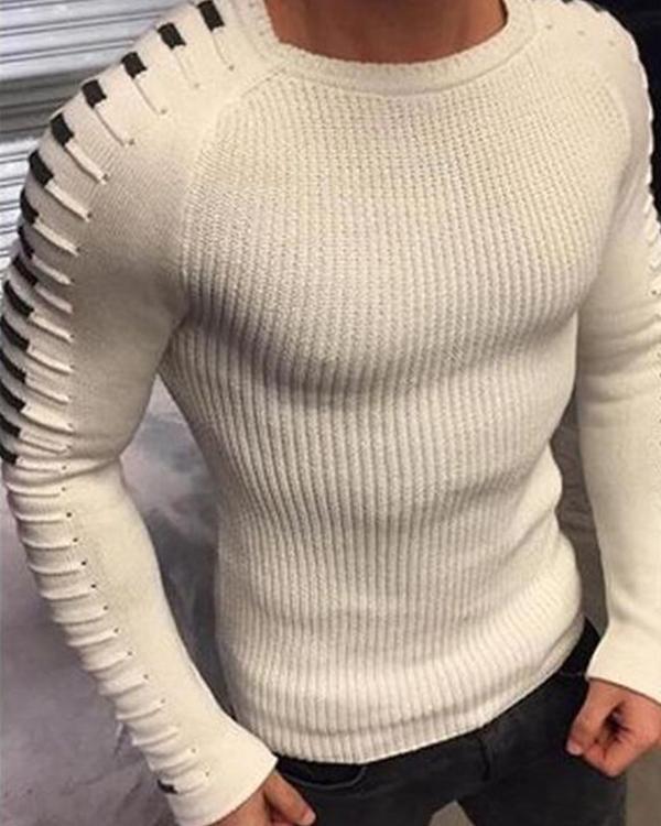 Men's  Basic Slim Long Sleeve Sweater