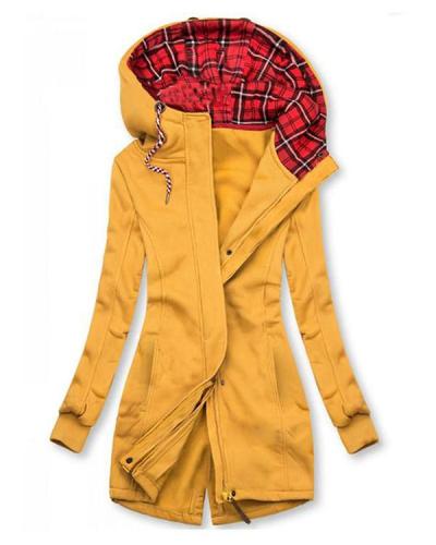 Women Daily Outdoor Solid Color Coats