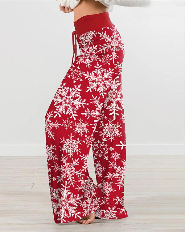 US$ 29.98 - Women Christmas Printed Loose Pants - www.narachic.com