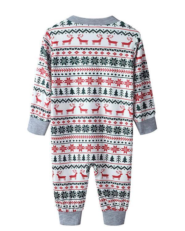 Baby's Stripe Print Parent-Child Family Christmas Loungewear
