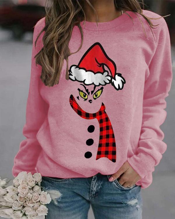 Christmas Print Long Sleeves Casual Daily Sweatshirts