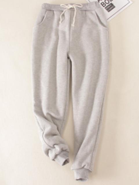 Cotton Casual Sport Super Soft Lined Jogger Sweatpants with Pockets