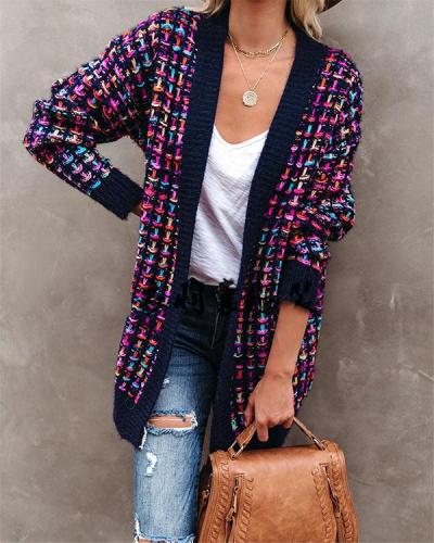 Women Pocket Chunky Knit Cardigan